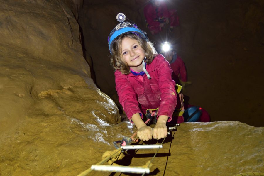 Spéléologie grotte de l'Ermitage Pyrénées-Orientales