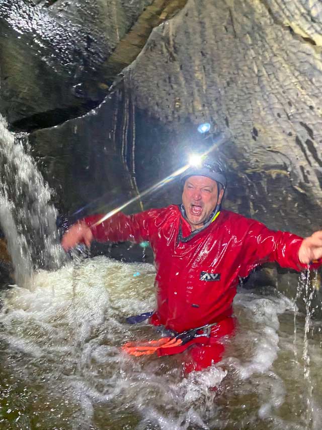 Passage aquatique. Traversée souterraine de Vicdessos.