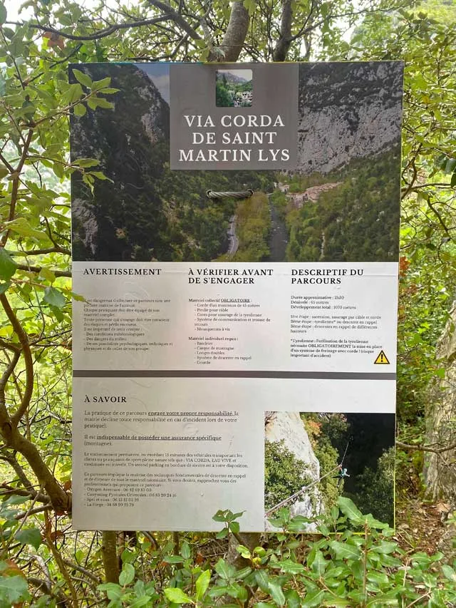 Panneau d'information sur la Via-Corda de Saint-Martin-Lys