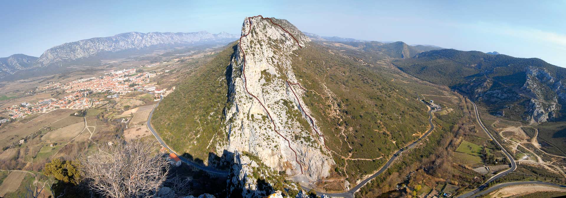 Panoramique à 360° de la Via-Ferrata-du-Fenouillèdes